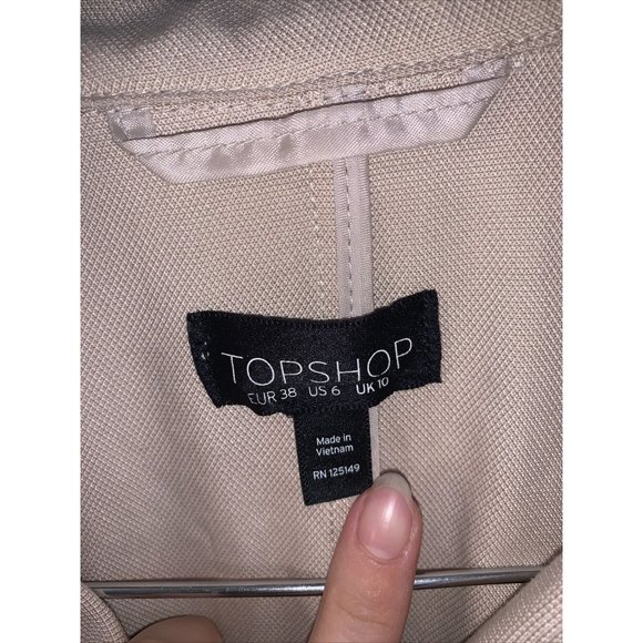 TopShop Beige Summer Trench Coat NWOT Sz 6 - Picture 2 of 10